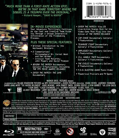 The Matrix Reloaded DVD movie collectible - Main Image 2