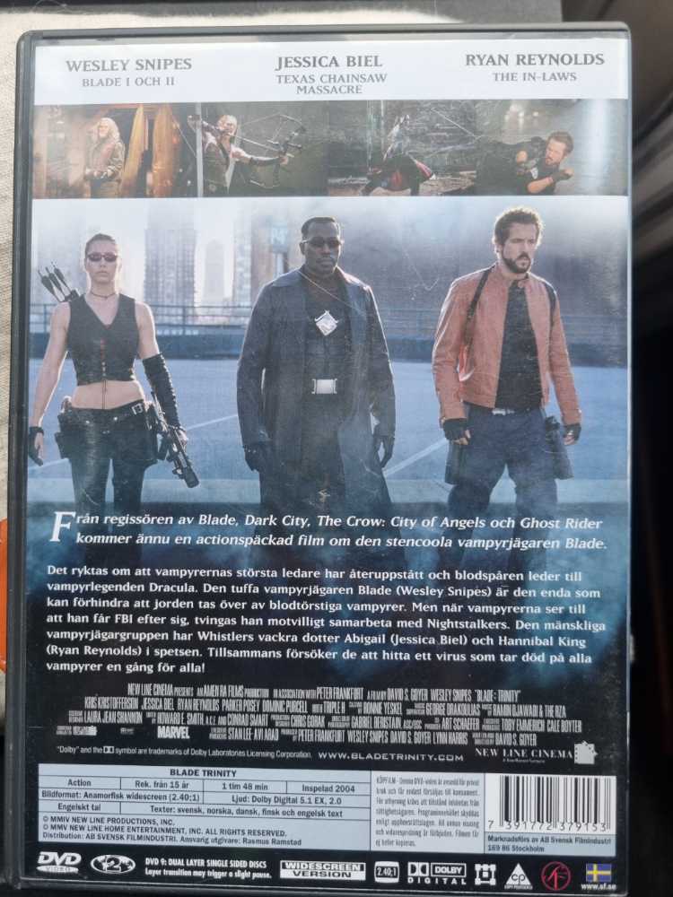Blade 1: Trinity DVD movie collectible [Barcode 7391772379153] - Main Image 2