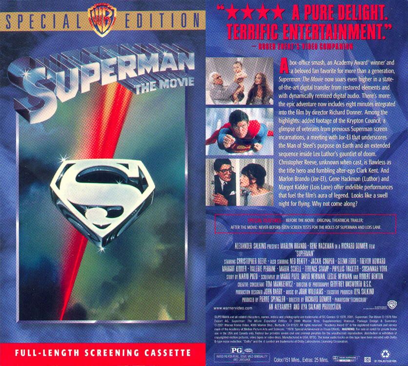 Superman - The Movie Special Edition VHS movie collectible [Barcode 085392109036] - Main Image 2