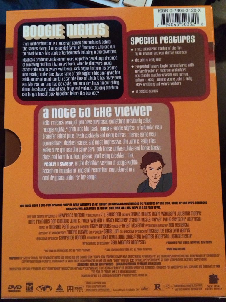 Boogie Nights DVD movie collectible [Barcode 794043503320] - Main Image 2