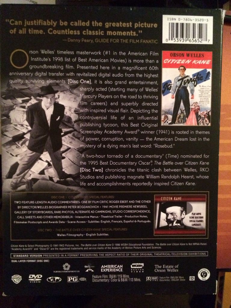 Citizen Kane DVD movie collectible [Barcode 053939656527] - Main Image 2