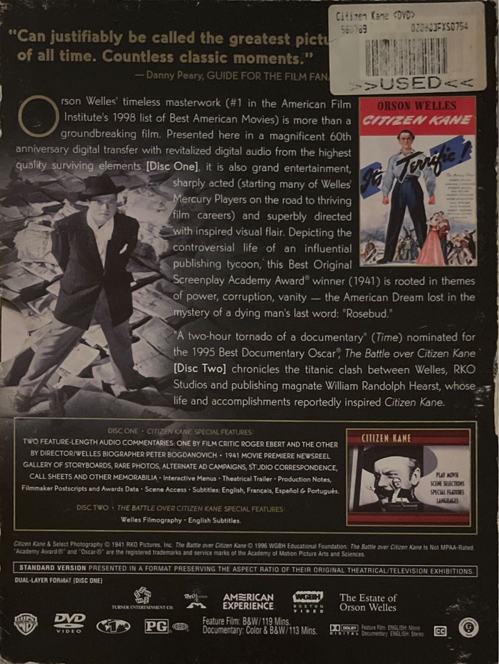 Citizen Kane Digital Copy movie collectible [Barcode 3346030022405] - Main Image 2