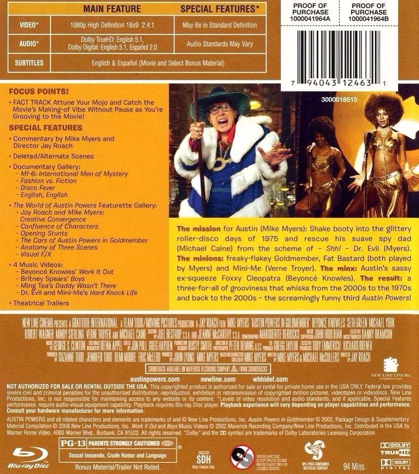 Austin Powers: Goldmember Digital Copy movie collectible - Main Image 2