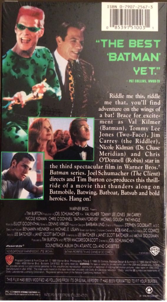 Batman Forever VHS movie collectible [Barcode 085391510031] - Main Image 2