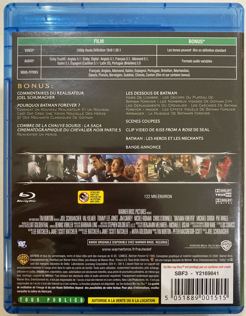 Batman Forever (w/ Batman & Robin) DVD movie collectible [Barcode 5051889001515] - Main Image 2
