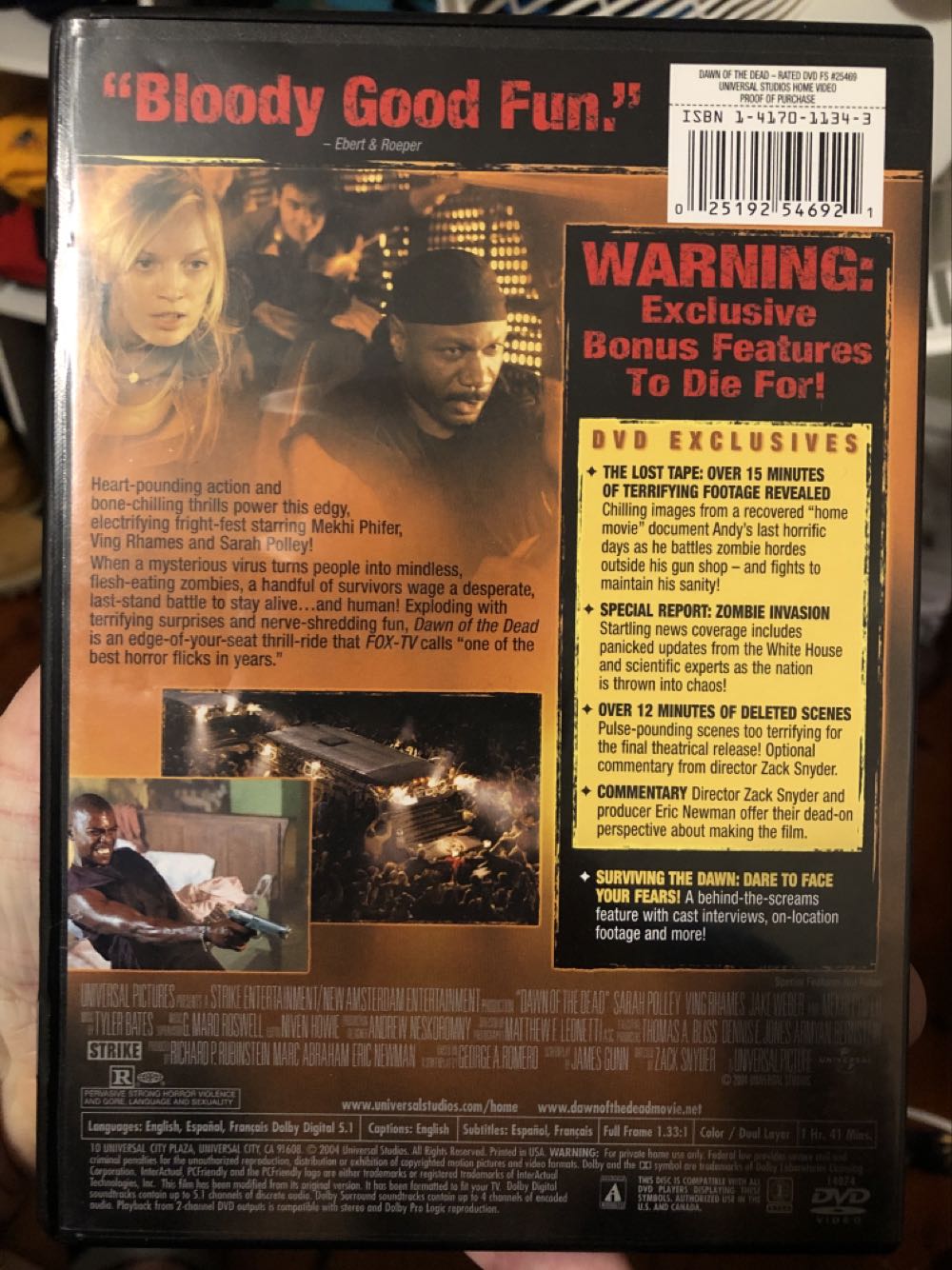 Dawn of the Dead DVD movie collectible [Barcode 025192546921] - Main Image 2