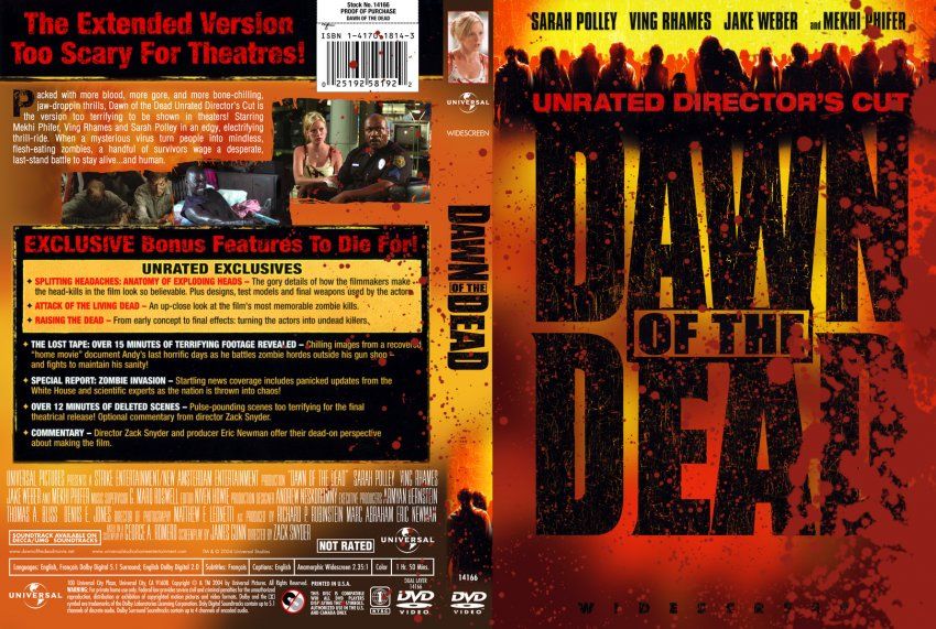 Dawn Of The Dead (Universal Unrated Director’s Cut DVD/UPC: Unknown) DVD movie collectible [Barcode 025192582028] - Main Image 2