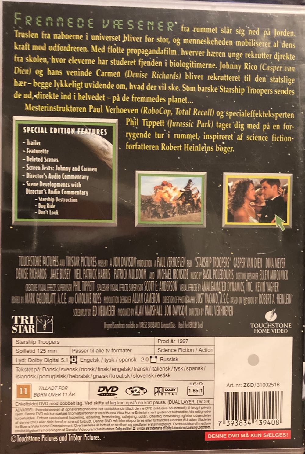 Starship Troopers DVD movie collectible [Barcode 7393834139408] - Main Image 2