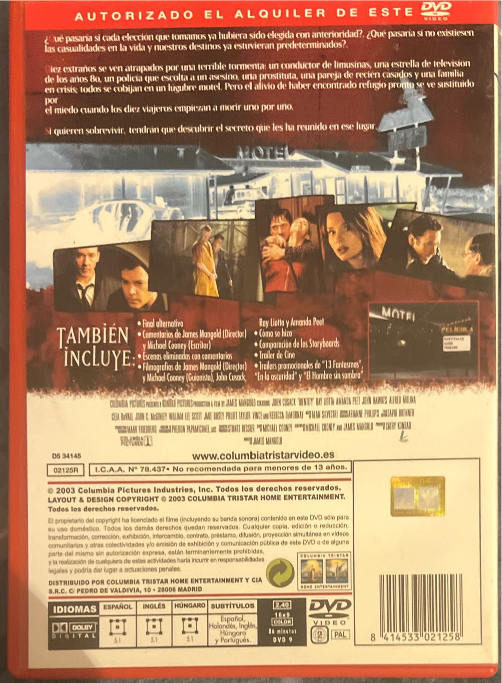 Identidad DVD movie collectible [Barcode 7509671998027] - Main Image 2