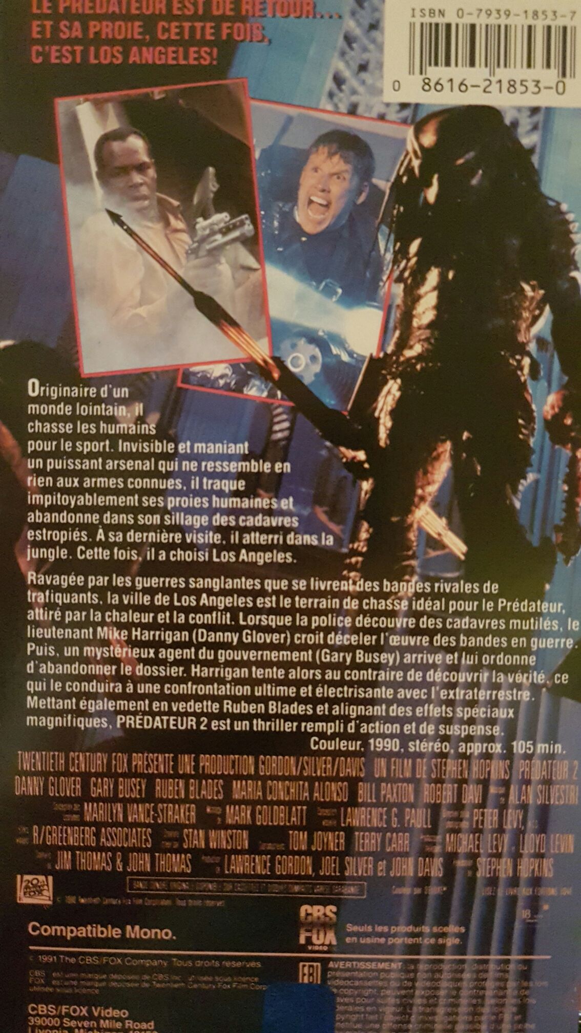 Predator 2 VHS movie collectible [Barcode 086162185335] - Main Image 2
