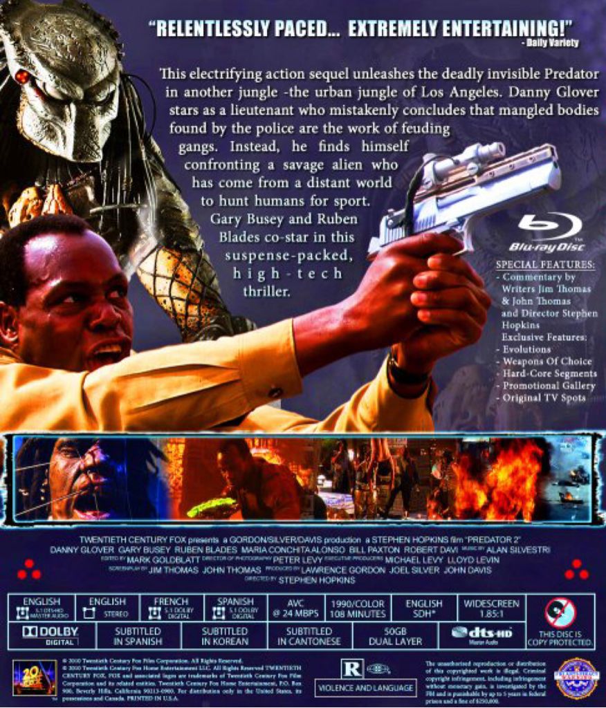 Predator 2 DVD movie collectible [Barcode 5039036017534] - Main Image 2