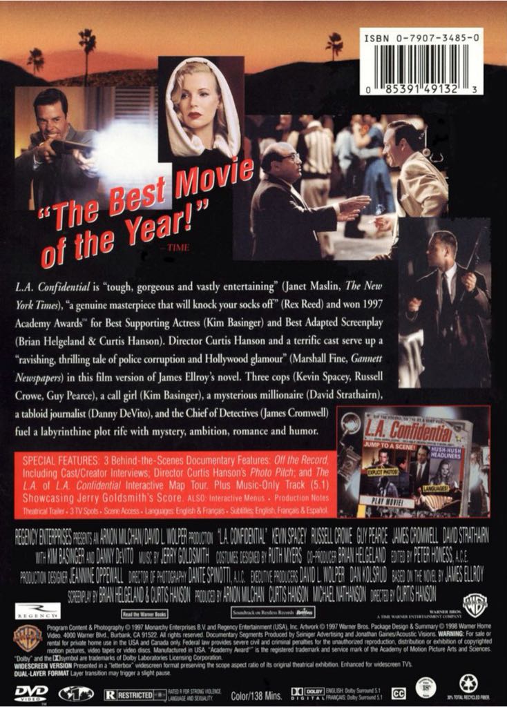 L.A. Confidential DVD movie collectible - Main Image 2