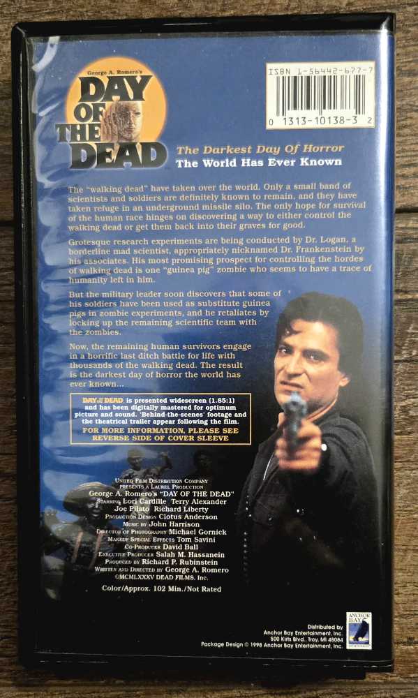 Day of the Dead VHS movie collectible [Barcode 013131013832] - Main Image 2