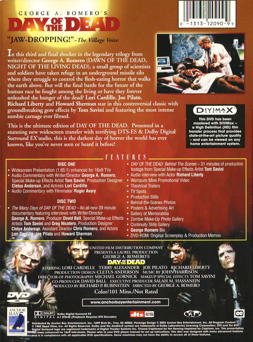 Day of the Dead Blu-ray movie collectible [Barcode 826663142853] - Main Image 4