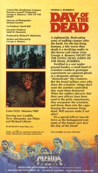 Day of the Dead VHS movie collectible - Main Image 2