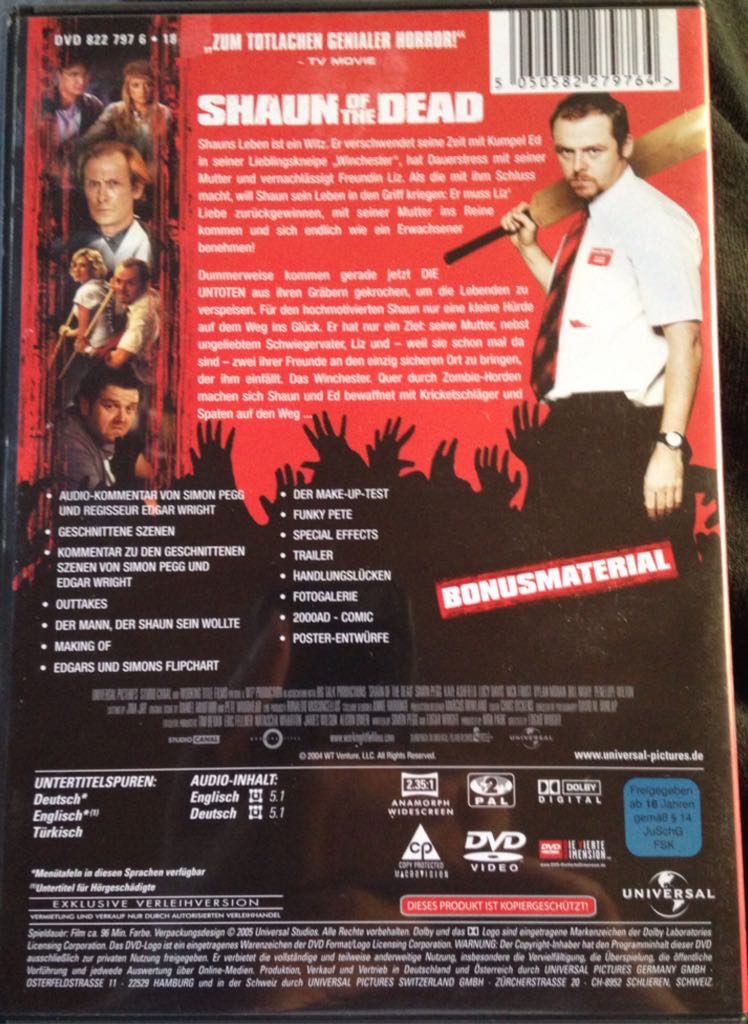 Shaun of the Dead Fandango at Home movie collectible [Barcode 5050582279764] - Main Image 2