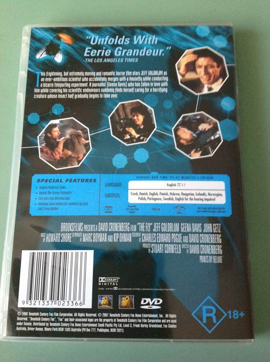 The Fly DVD movie collectible [Barcode 9321337023366] - Main Image 2