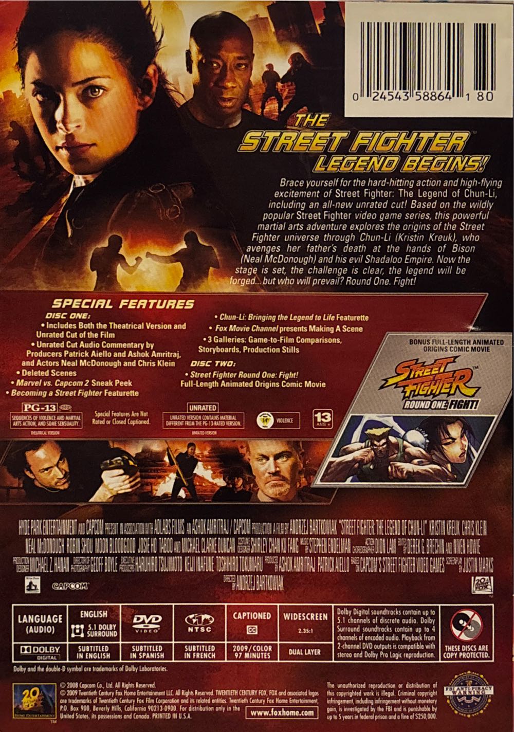 Street Fighter: The Legend of Chun-Li DVD movie collectible [Barcode 024543588641] - Main Image 4