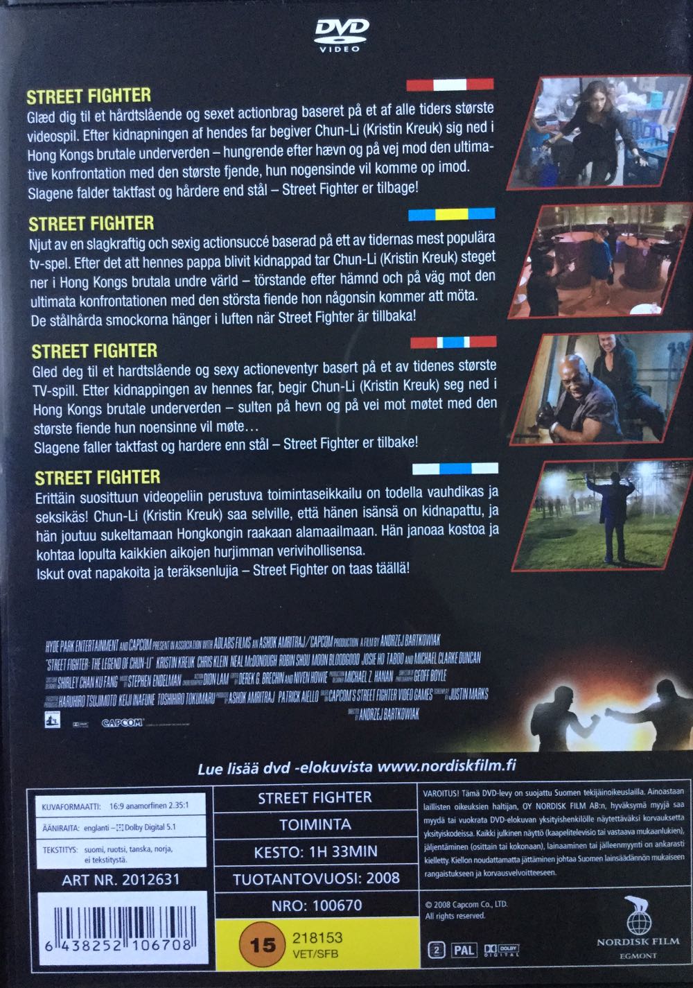 Street Fighter: The Legend of Chun-Li -1237 DVD movie collectible [Barcode 6438252106708] - Main Image 3