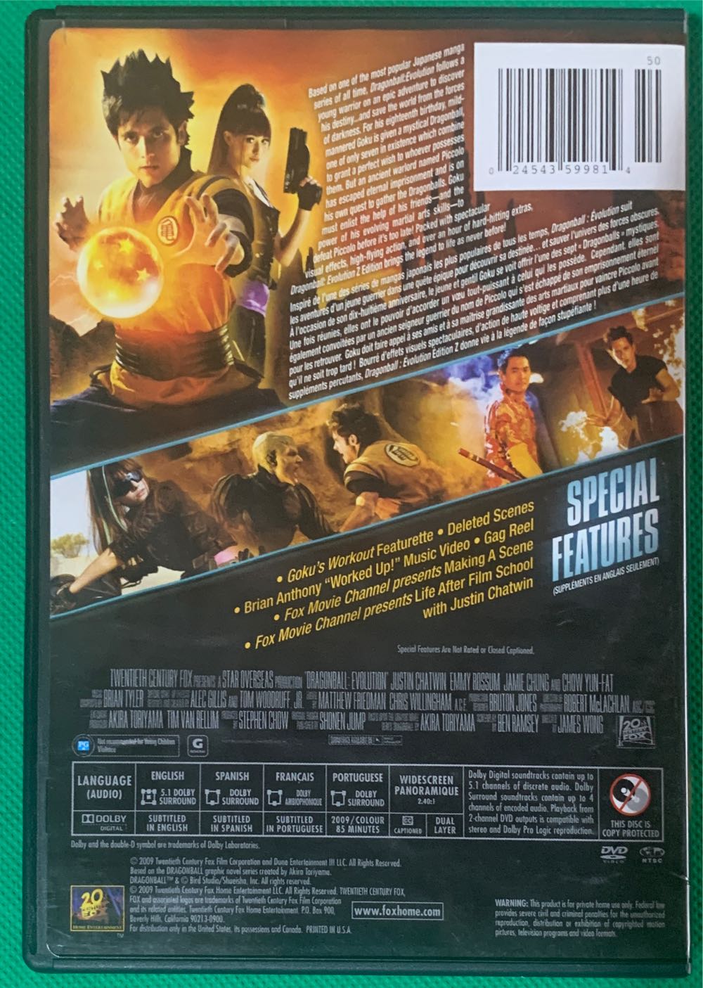 Dragonball Evolution DVD movie collectible [Barcode 024543599814] - Main Image 2