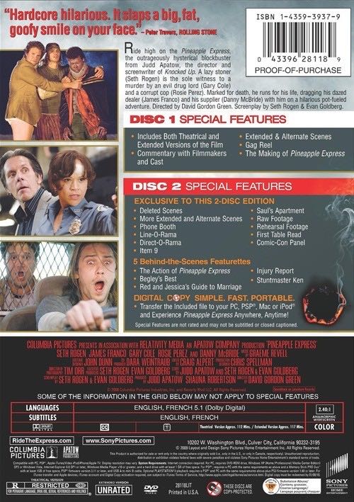 Pineapple Express Digital Copy movie collectible [Barcode 0043396281196] - Main Image 4