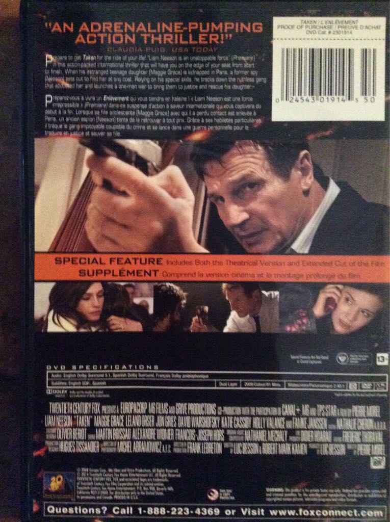Taken Digital Copy movie collectible [Barcode 024543019145] - Main Image 2