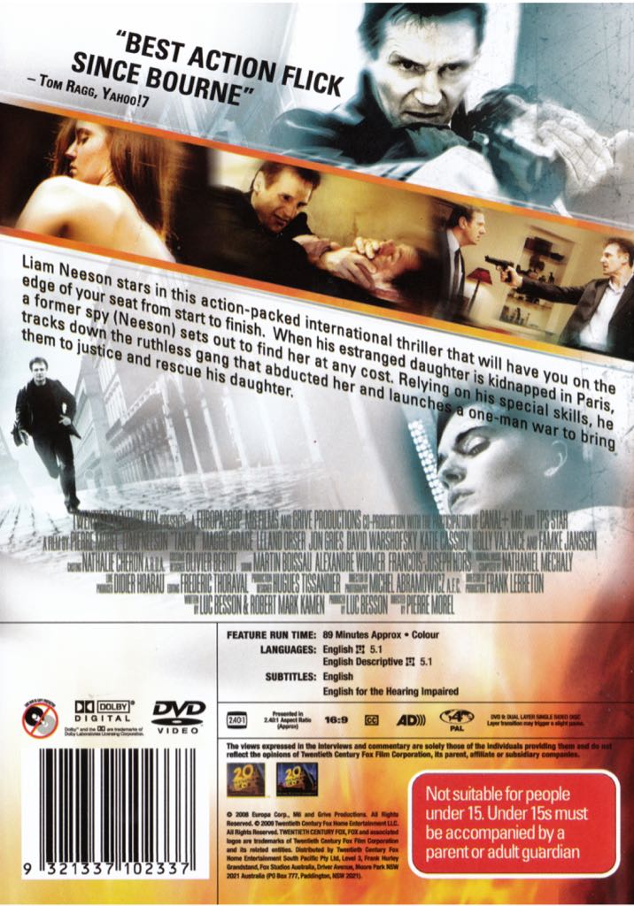 Taken 1 Blu-ray movie collectible [Barcode 024543715474] - Main Image 2