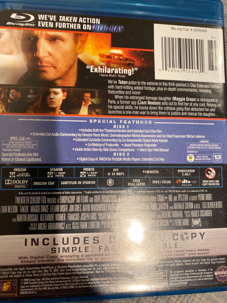 Taken Digital Copy movie collectible [Barcode 3700724900583] - Main Image 2