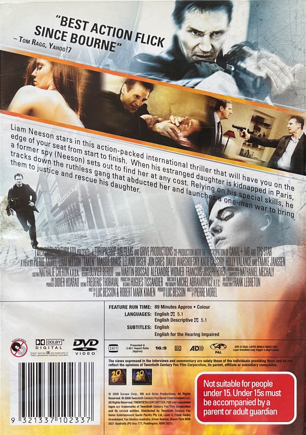 Taken DVD movie collectible [Barcode 9321337102337] - Main Image 2