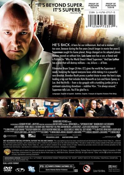 Superman Returns DVD movie collectible [Barcode 7321979723510] - Main Image 2