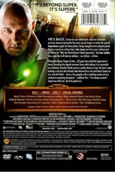 Superman Returns DVD movie collectible [Barcode 9325336030448] - Main Image 2
