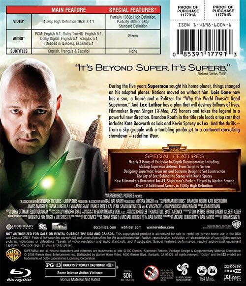 Superman Returns Blu-ray movie collectible - Main Image 2