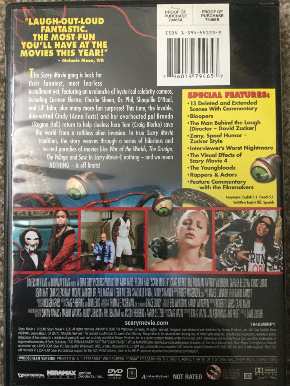 Scary Movie 4 DVD movie collectible [Barcode 796019794657] - Main Image 3