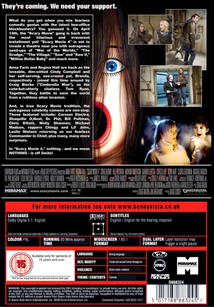 Scary Movie 4 Apple TV movie collectible [Barcode 8717418116606] - Main Image 2