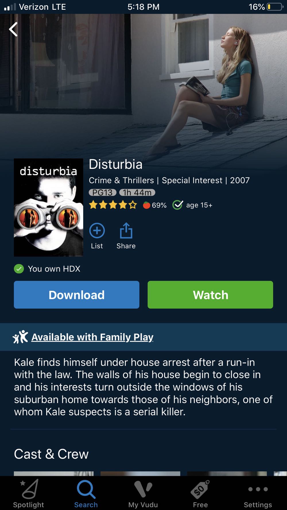 Disturbia Blu-ray movie collectible [Barcode 097361244211] - Main Image 4