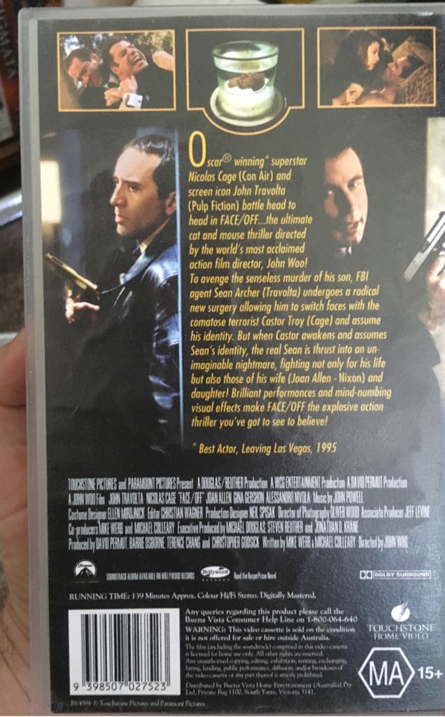 Face/Off (VHS) VHS movie collectible [Barcode 5017186107817] - Main Image 2