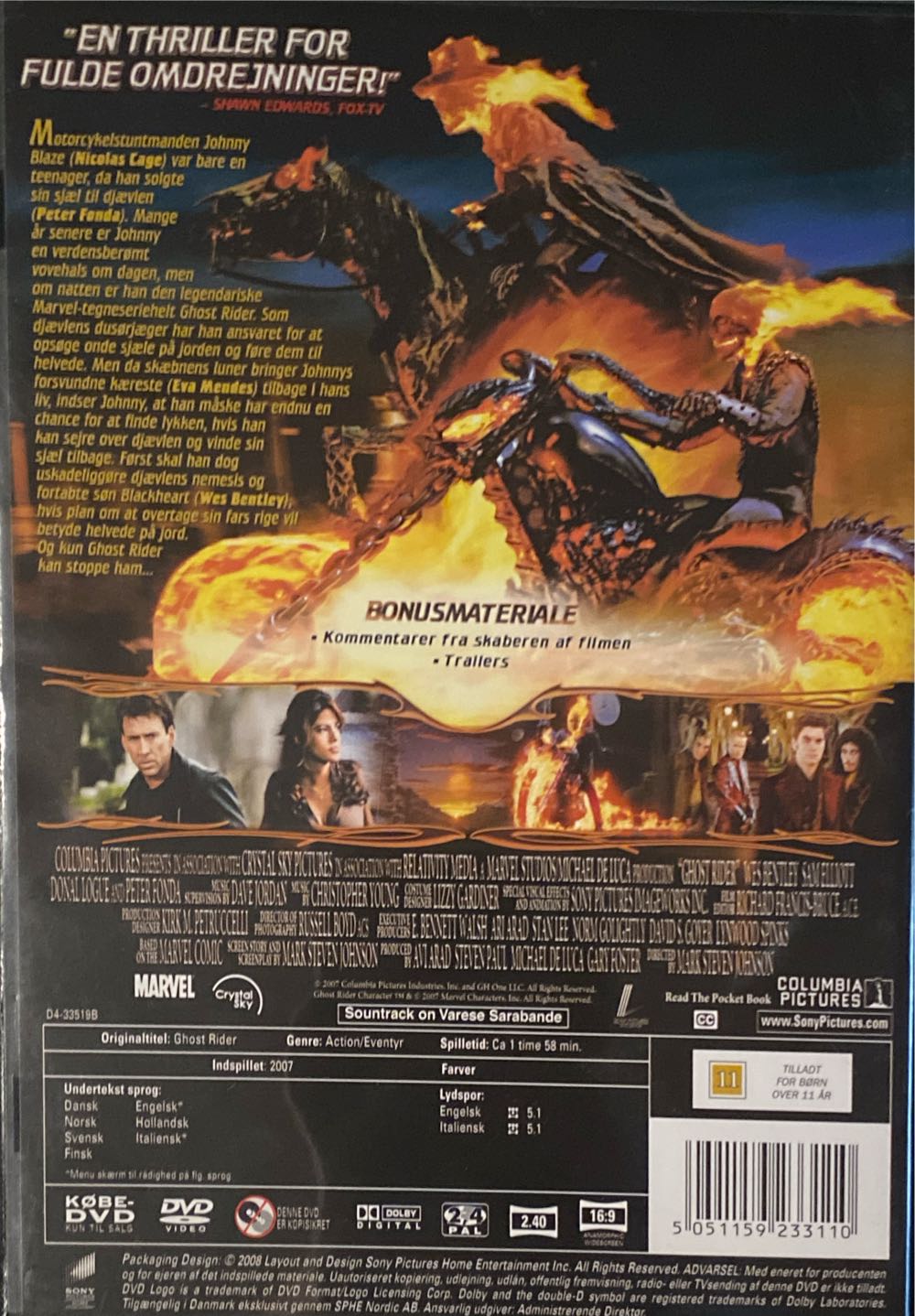 Ghost Rider DVD movie collectible [Barcode 5051159233110] - Main Image 2