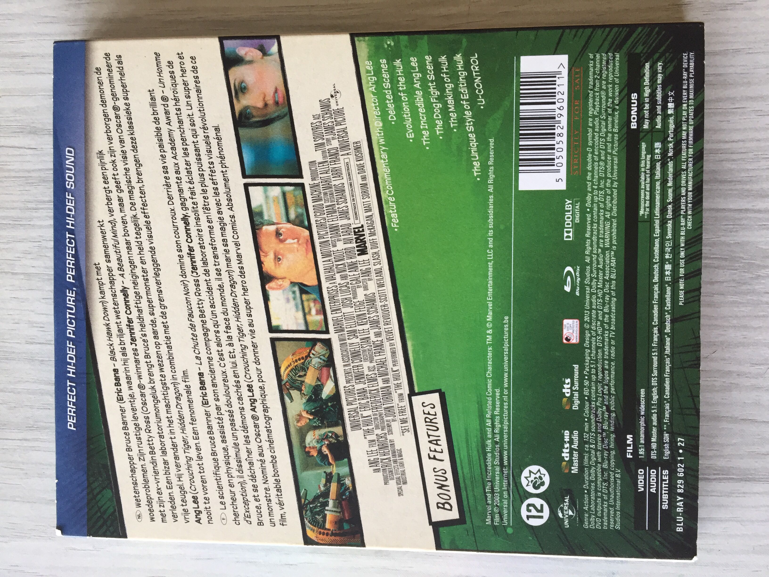 Hulk (VF) Blu-ray movie collectible [Barcode 025192054969] - Main Image 2