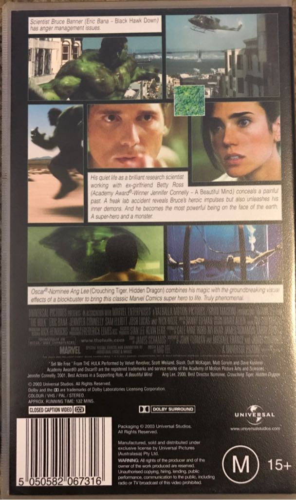 Hulk VHS movie collectible [Barcode 5050582067316] - Main Image 2