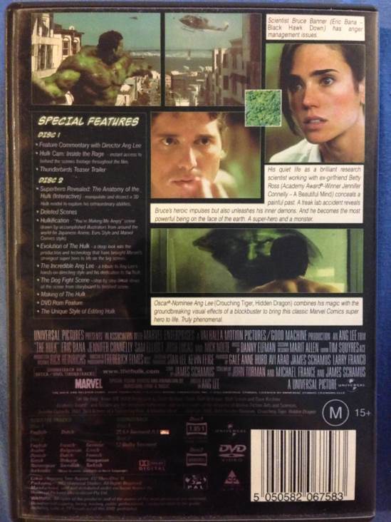 Hulk DVD movie collectible [Barcode 5050582067583] - Main Image 2