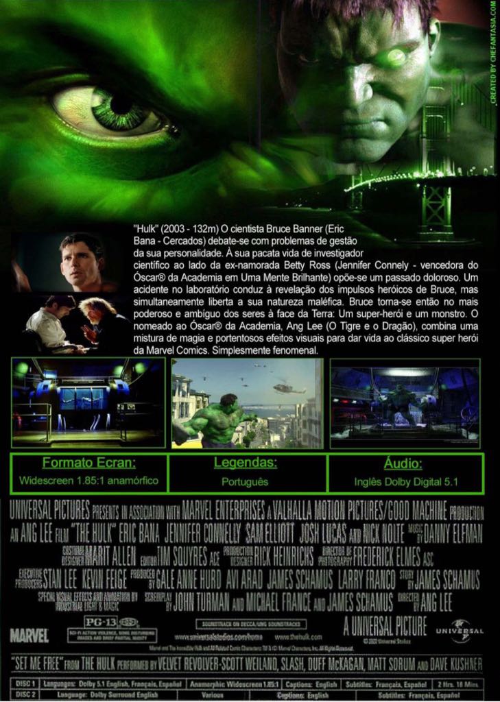 Hulk DVD movie collectible [Barcode 5050582424430] - Main Image 2