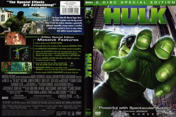 Hulk DVD movie collectible [Barcode 5050582445756] - Main Image 2