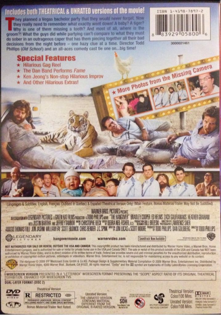 The Hangover Blu-ray movie collectible [Barcode 883929093076] - Main Image 2