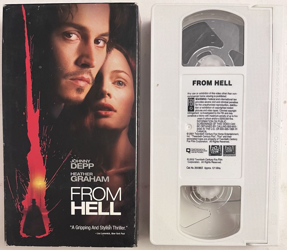 From Hell VHS movie collectible [Barcode 024543038573] - Main Image 2