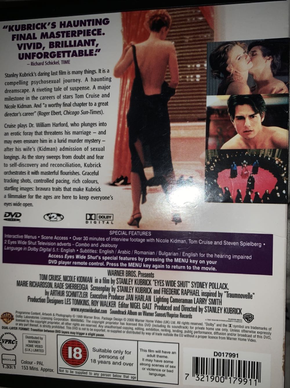 Kubrick: Eyes Wide Shut DVD movie collectible [Barcode 7321900179911] - Main Image 2