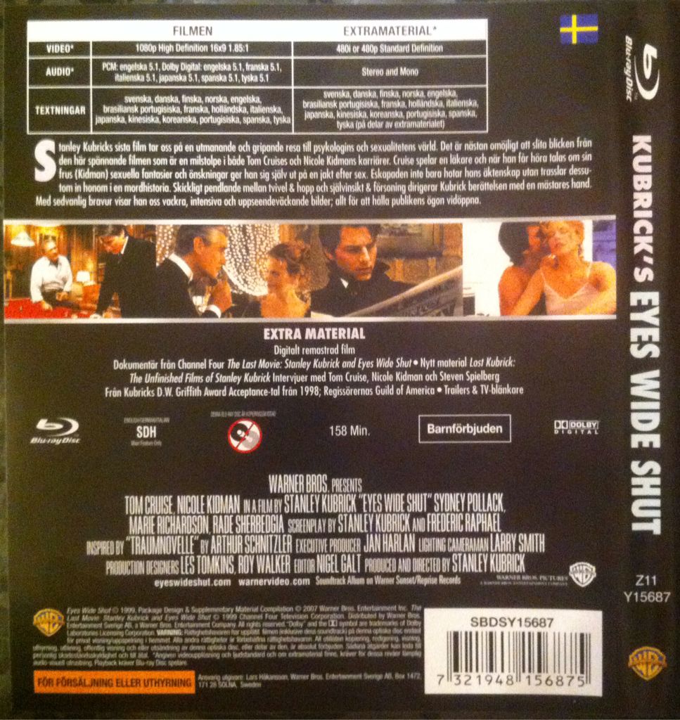 Eyes Wide Shut iTunes movie collectible [Barcode 7321948156875] - Main Image 2