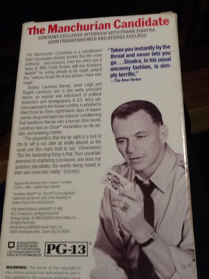 The Manchurian Candidate Fandango at Home movie collectible [Barcode 027616977137] - Main Image 2