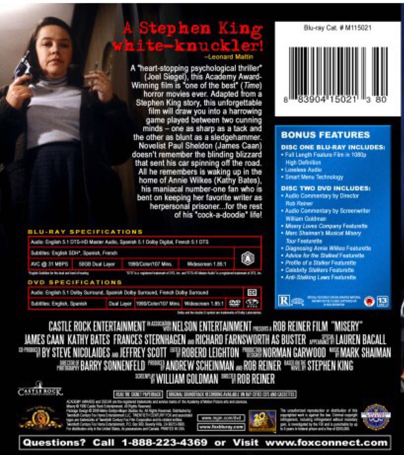 REINER - Misery 4K Ultra HD movie collectible [Barcode 3700259834391] - Main Image 2