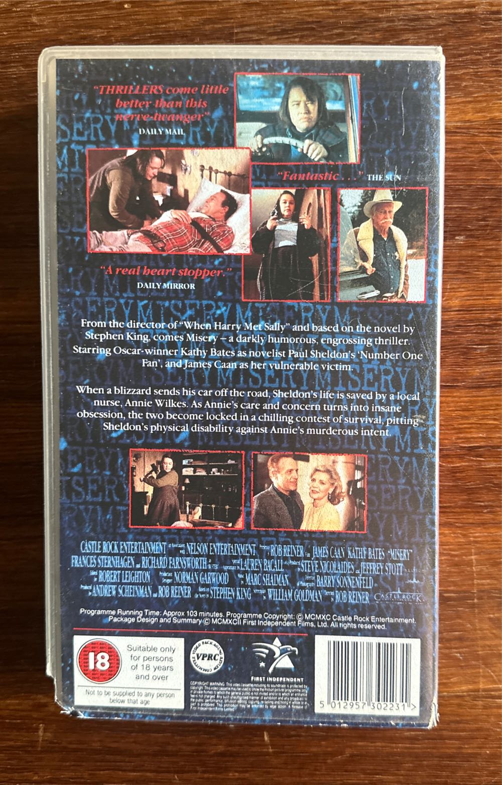 Misery (1990) VHS VHS movie collectible [Barcode 5012957302231] - Main Image 2