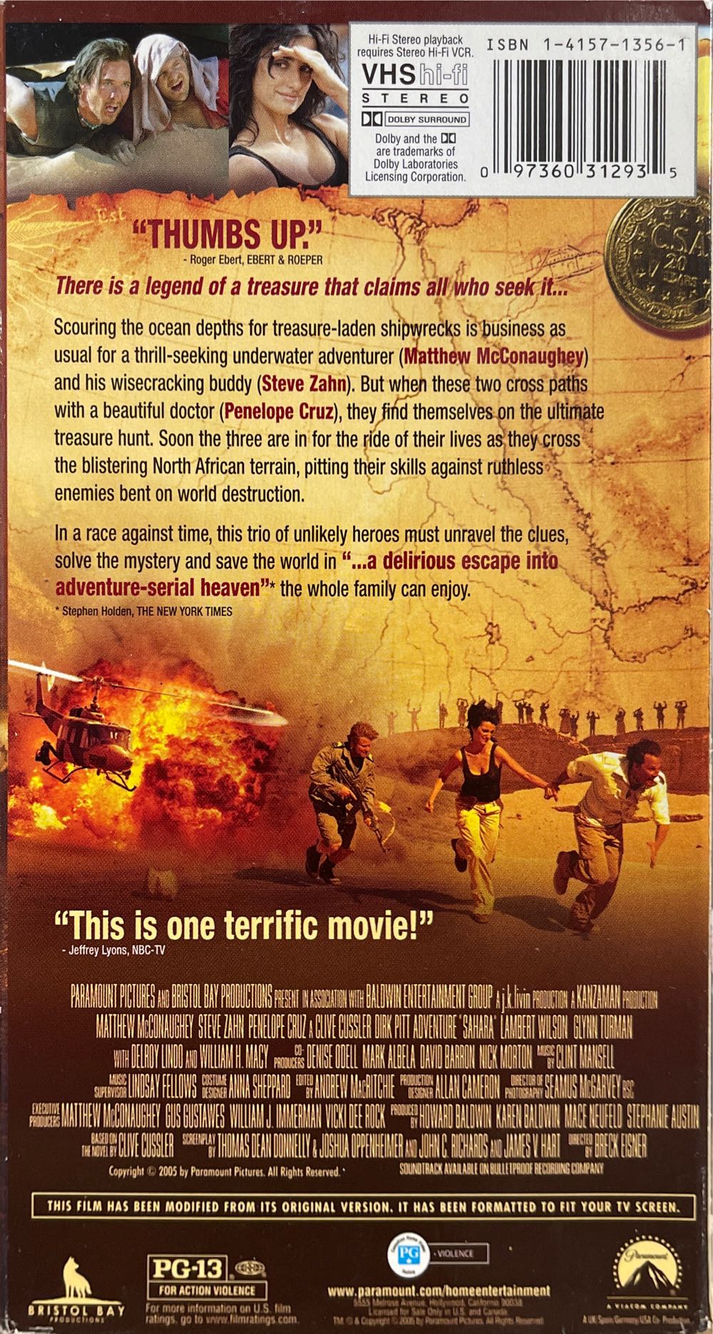 Sahara VHS movie collectible [Barcode 097360312935] - Main Image 2